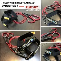 Rou free diving Freediving Planet safety rope Lanyard tie lock Omer aluminum alloy