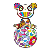 Tide play collection] Murakami Panda Sunflower Ball Global Limited 100 Edition Offset Print