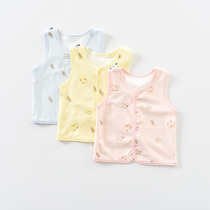 Baby still baby cotton vest newborn vest double spring and summer baby warm small waistcoat shoulder male and female baby horse clip