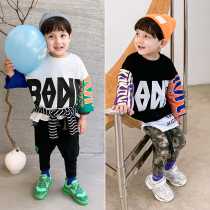 Boys sweaters childrens spring and Autumn childrens clothing boys long-sleeved tops middle childrens 2020 spring new Korean foreign style spring clothes