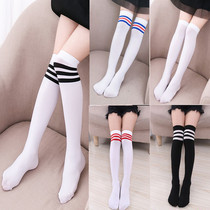  Medium and high stockings female knee-high Japanese COSPLAY role-playing student socks Velvet sexy sex stockings