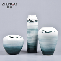 Jingdezhen new Chinese vase ornaments Living room Home Zen soft decoration gifts Modern ceramic creative model room