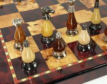 Chess copper metal black chrome Wood Staunton group 18 Cherry Swatch ornaments competition training