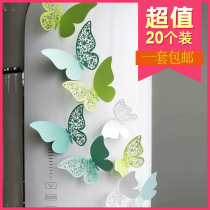 3d simulation butterfly three-dimensional creative living room bedroom background TV Wall Pearl paper butterfly refrigerator sticker wall sticker