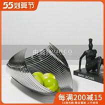 Brief Modern Metal Stainless Steel Fruit Pan Fruit Pan Creative Soft Adornment Boilerplate Room Sales office Tabletop Pendulum