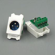 120 type non-welding-free Canon module microphone module Callon socket can be equipped with ground and panel