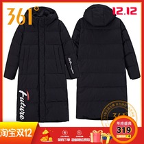 361 Degree Womens Fashion winter New hooded long down jacket 361 warm windproof sports down jacket