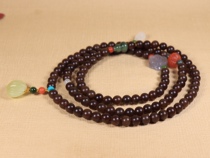 (Support re-inspection) Xishi Xinjiang Hetian Jade old sugar 108 beads chain bracelet bracelet hand string whole sugar and end sugar jade