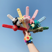  Cartoon sun flower pat circle New Year gift childrens pop circle panda plush bracelet holiday creative props