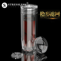 stressless glass cup tea cup Mens high-end business car tea water separation cup water cup female customization