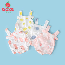 Baby Harnesses Bag Farting pure cotton Summer thin women Baby braces Conjoined clothes Princess Summer clothes Triangle Harvest