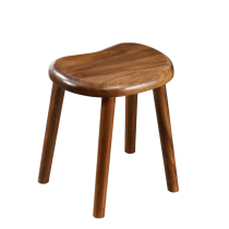 New Chinese solid wood small stool Walnut tea stool Simple modern shoe stool Study balcony leisure low bench