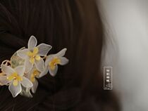 Hair combs and comb Balls Head headwear fresh yellow hair accessories Hanfu Song accessories Flower hairpin design fresh