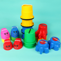  Kindergarten childrens smiley face stilt balance sensory integration training equipment Toy stilt shoes pedaling stone childrens teaching aids