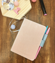 Original book jacket pink blue and yellow triangle CP-Pink hand account Book jacket leather hand account protection hobo