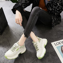 Daddy shoes 2020 new Joker sports shoes thick-soled spring ins trendy shoes casual inner increase small white shoes X0308