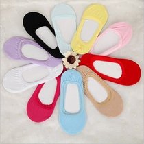 12 colors Korea Candy Color Short Socks Lace Lace Pure Color Flat Boat Socks Non-slip Invisible Socks Flooring Socks