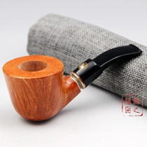 Italian duck Lanatra pipe Heather pipe 3mm glossy silver ring curved pipe 116E