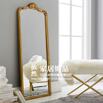 American retro makeup mirror bedroom countertop vanity mirror wall hanging wall decorative mirror custom bathroom mirror porch mirror