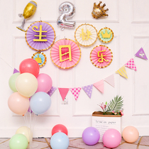 Custom Children Birthday Decoration Scene Placement Balloon Ins Birthday Baby Boy Girl Hundreds Day Background Wall