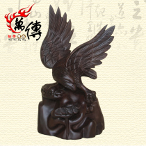 Wanchuan African ebony wood carving Eagle big exhibition grand grand picture eagle ornaments mahogany crafts home accessories