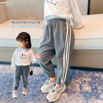 Little red fish baby childrens clothing 2021 new girls foreign style pants childrens leisure sports pants baby spring and autumn trousers