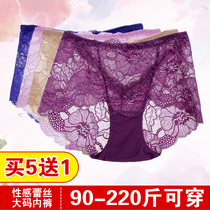 6 dress big code Pants Women Fat mm200 Catty Sexy High Waist Lady Gats Up The Code Triangle Pure Cotton Crotch