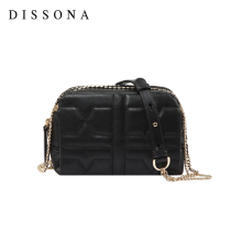 DISSONA DISONA bag womens bag shoulder portable messenger leather Lingge chain bag