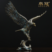 Silk crowngrand exhibition pure copper art office eagle decoration ornaments Housewarming opening business gifts