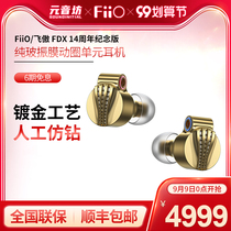 FiiO fly proud FDX Flagship 24K Gold Plated Craft Pure Beryllium Galvanic Circles Headphones HIFI High Resolution Earplugs