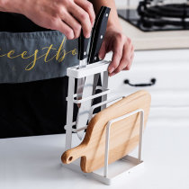 Kitchen Iron Art Kitchen Knife Rack Cutter Holder Multifunction Knife Holder Knife Holder cutting board chopping board Chopping Board lid accommodating shelf