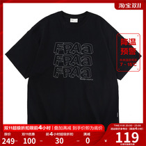 FPA hollow line short-sleeved t-shirt Guochao brand summer printed casual top half-sleeved mens trendy all-match t-shirt