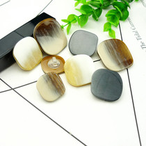 High-grade resin irregular shaped square button for men and women coat trench coat shirt skirt personality Fashion Square button