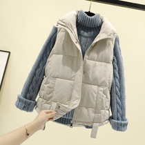 Vest female 2020 new Korean version of Down cotton bread jacket thick student bf loose short cotton waistcoat Tide