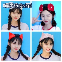 2021 New Cartoon Fabric Swimwear Hood Female not Leehead Adjustable Swimming Cap Adult Student Spa Cap