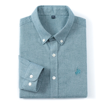 Paul mens long sleeve shirt spring and autumn pinstripe young and middle-aged comfortable slim shirt cotton casual mens clothing