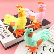 Childrens infants and young childrens educational clockwork toys small animals on the chain cute jumping chicken toys 1-3 years old