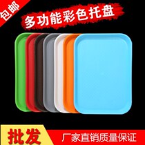 Golden experimental pink customizable LOGO use hotel breakfast square plastic supermarket multifunctional color tray