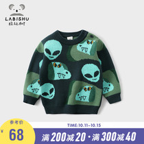 Rabbi Tree Childrens sweater boys autumn and winter New Baby Cotton thread clothes baby Foreign style childrens clothing trend
