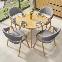 Nordic Negotiations Reception Desk and chairs Combined modern minimalist sales floor Chairs Casual Milk Tea Shop Small Dining Table