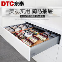 DTC cabinet damped drawer guide drawer ride drawer slide track track slide rail three buffer ride drawer