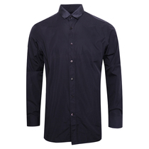 Special 799-spring and autumn mens casual long-sleeved shirt black cotton Italian