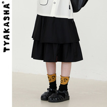 (Black and White Bear Series) TyakashaKIDS Takasha kids dress girls half dress cake skirt baby girl