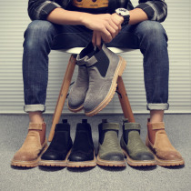 Winter Tide Mens Boots Midi Boots for Martin Boot Men Short Boot Inn Wind Leather 100 Hitch Men Tooling High Help Martin Shoes