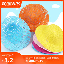 Children Painting Graffiti Straw Hat DIY Handmade Material Kindergarten Wall Deco creative hand-painted hats
