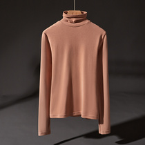 DOAH base shirt Womens T-shirt high neck long sleeve T-shirt cotton light luxury fever autumn and winter New traceless warm coat