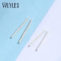 999 silver ear stud female sterling silver ear rod raising ear pierced male ear stick ear needle invisible anti-inflammatory rod disinfection fine needle foot silver