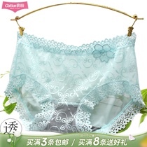 Color field Underpants woman No marks in waist 30136 transparent mesh Yarn Flat Angle Pants Sexy Lace 30135 Four Dress