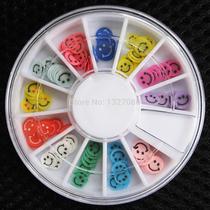 200 pcs 3D Happy Face Fimo Nail Art Nail Tips Polymer Clay S