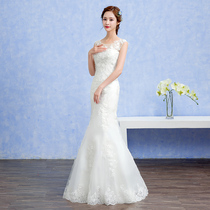 Fishtail wedding dress 2021 new temperament bridal dress forest department small man Qi Qi slim slim super fairy dream